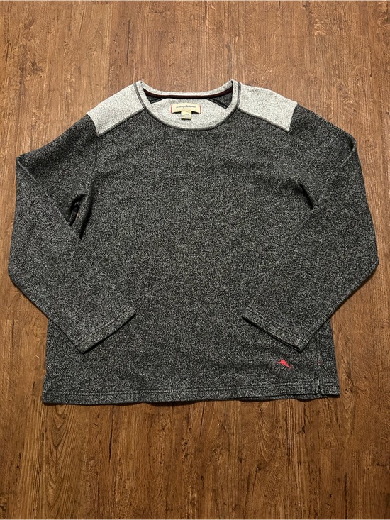 Tommy Bahama Other - Tommy Bahama Mens XL Gray Colorblock Crewneck Sweatshirt Marlin Logo Pullover
